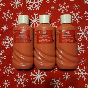 3 Bath & Body Works Milk Bar Peppermint Bark Truffle Body Wash 10 Oz Each